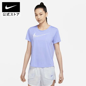 ナイキ スウッシュ ラン ウィメンズ ショートスリーブ ランニングトップnike FA23 dm7778-569 レディース プレゼント ウェア 白 母の日 ギフト cpn30 mtm 25cpn