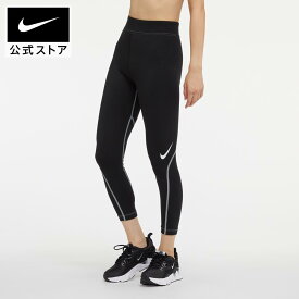 【45%OFFクーポン対象】ナイキウェア スウッシュ ウィメンズ グラフィック ハイライズ 7/8 レギンスnike ボトムス dr6176-010 longlength50 タイツ 黒 白 45cpn mt70 cpn10