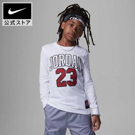 ジョーダン プラクティス フライト ロングスリーブ Tシャツ ジュニア Tシャツnike バスケ ウェア NBA Jordan キッズ fv2490-100 長袖 白 cpn30 mtm