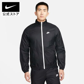 ナイキ スポーツウェア クラブ メンズ ラインド ウーブン トラックスーツ nike ライフスタイル ウェア トップス フルジップ UVカット 撥水 dr3338-010 黒 ブラック