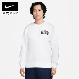 【40%OFFクーポン対象】ナイキ クラブ BB アーチ GX L/S クルーnike ウェア トップス Nike SP24 メンズ ランニング トップス トレーナー 長袖 春物 白 オレンジ cpn40 15cpn