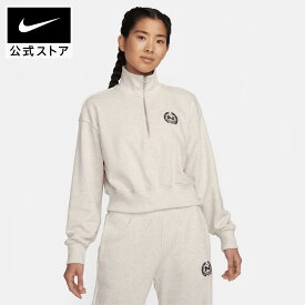 ナイキ ウィメンズ NSW QZ NCPS フリース L/S クロップ トップnike ウェア SP24 ランニング トレーナー 長袖 あったか レディース 父の日 ギフト プレゼント