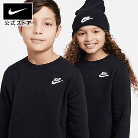 【40%OFFクーポン対象 11.12 10:00〜11.18 23:59】ナイキ YTH NSW クラブ BF L/S クルー NIKE ウェア トップス キッズ Kids ジュニア 子供 トレーナー 長袖 黒 男の子 女の子 SP24