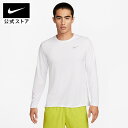 ナイキ マイラー メンズ Dri-FIT UV ロングスリーブ ランニングトップ NIKE ランニング ウェア トップス サステナビリティ UVカット Dri-FIT Mens 通気性 速乾性 ランナー ワークアウト 快適 ホワイト FA24