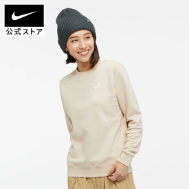 ナイキウェア クラブ フリース ウィメンズ クルーネック スウェットシャツnike HO23 dq5474-126 レディース 防寒 親子コーデ アウトドア あったか 長袖 白 プレゼント 父の日