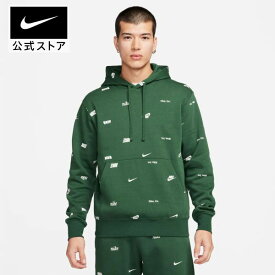 【50%OFFクーポン対象】ナイキ クラブ フリース メンズ オールオーバー プリント プルオーバー パーカーnike ウェア ボトムス パンツ fb7435-323 長袖 cpn50 15cpn