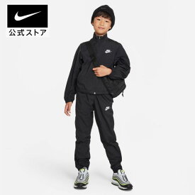 ナイキ YTH NSW SWOOSHY トラックスーツnike ウェア キッズ セットアップ fd9267-010 ジュニア アウトドア 部活 通学 黒 白 cpn30 mtm