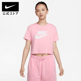 ナイキ スポーツウェア エッセンシャル ウィメンズ クロップド Tシャツnike レディース トップス 半袖 白 ピンク プレゼント 父の日