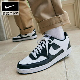 ナイキ コート ビジョン LOW メンズシューズ NIKE シューズ ライフスタイル Mens スニーカー Sportswear 黒 シンプル ロゴ クラシック レトロ メッシュ 通気 耐久 快適 合成皮革 公式 ギフト HO24 親子コーデ