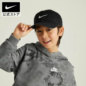 【2BUY10%OFFクーポン対象 7.12 12:00〜7.17 13:59】ナイキ YTH US CB スウッシュ FS クラブ キャップ NIKE キャップ ヘッドウェア キッズ Kids SP24 ジュニア 子供 帽子 黒 親子コーデ