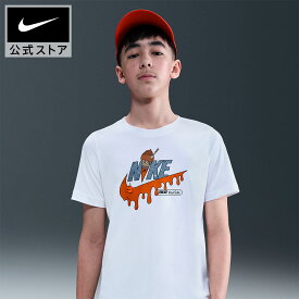 【2BUY10%OFFクーポン対象 7.12 12:00〜7.17 13:59】ナイキ YTH NSW KC SOLE FOOD FS S/S Tシャツ NIKE キッズ ジュニア 子ども トップス 半袖 子供服 白 ホワイト 普段着 軽量 コットンTシャツ 綿100％ 男の子 女の子 公式 ギフト SU25