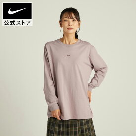 【30%OFFクーポン対象 11.12 10:00〜11.18 23:59】ナイキ スポーツウェア ウィメンズ ルーズ ロングスリーブ Tシャツ NIKE レディース トップス ロンT 長袖 コットン100％ ゆったり リラックス 普段着 ドレープ感 シンプル XS-2XL HO25