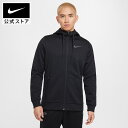 【40%OFFクーポン対象 11.12 10:00〜11.18 23:59】ナイキ サーマ メンズ フルジップ トレーニングパーカー NIKE ジム トレーニング ウェア トップス パーカー トレーナー フード cu6232-010 防寒 フィットネス 黒 ギフト