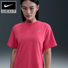 ナイキ ウィメンズ NSW ボーイ LBR FS S/S Tシャツ NIKE レディース 半袖Tシャツ 胸元ワンポイント 刺繍ロゴ スウィッシュ 定番 コットン100% 肌触り 柔らかい dz4686-629 FA25