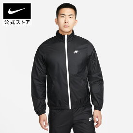 【40%OFFクーポン対象 6.20 20:00〜6.26 1:59】ナイキ スポーツウェア クラブ メンズ ラインド ウーブン トラックスーツ nike ライフスタイル ウェア トップス フルジップ UVカット 撥水 dr3338-010 黒 ブラック