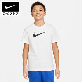 ナイキ YTH NSW スウッシュ 2 S/S Tシャツ FS NIKE ウェア トップス キッズ Kids ジュニア 子供 男の子 女の子 Tシャツ ラージロゴTシャツ コットンTシャツ 半袖 クルーネック 白 ホワイト SP24