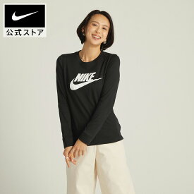 ナイキ ウィメンズ NSW ESNTL ICN FTRA L/S Tシャツ NIKE ウェア トップス レディース ロングスリーブ dv6111-010 長袖 黒 ロンT