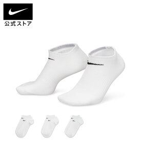 【40%OFFクーポン対象 8.4 20:00〜8.11 01:59】ナイキ ライトウェイト ノーショウ ソックス (3足) NIKE ジム トレーニング アクセサリー ソックス スポーツウェア ユニセックス メンズ teamsportsアクセサリー 靴下 フィットネス