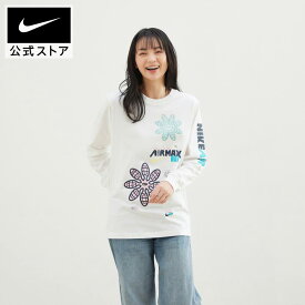 【20%OFFクーポン対象 2.3 20:00〜2.10 1:59】ナイキ ウィメンズ NSW L/S Tシャツ AMD NIKE レディース トップス 長袖 ロンT プリントグラフィック 袖プリント 花モチーフ コットン100％ ライフスタイル 白 ホワイト XS-2XL SP26