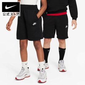 【10%OFFクーポン対象 11.19 0:00〜11.27 1:59】ナイキ YTH NSW クラブ FT ショート LBR NIKE キッズ ジュニア 子ども ハーフパンツ 短パン 半ズボン 黒 ブラック スウェットパンツ 部活 通学 普段着 ウエスト調節可能 FA25