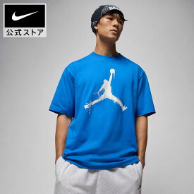 【春夏ウェア30%オフ/2BUY40%オフCPN対象 5.9 20:00〜5.13 23:59】ジョーダン BRK COL ジャンプマン S/S クルー NIKE メンズ トップス Tシャツ 青 ブルー Jordan Jumpman プリント カジュアル 普段着 バスケ クルーネック 綿100％ 快適 FA25