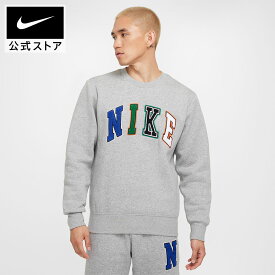 【30%OFFクーポン対象 11.4 0:00〜11.11 1:59】ナイキ クラブ メンズクルー NIKE ウェア スウェット トレーナー グレー 長袖 刺繍 ロゴ 起毛 フリース 快適 スポーツ 運動 カジュアル 日常 公式 HO24