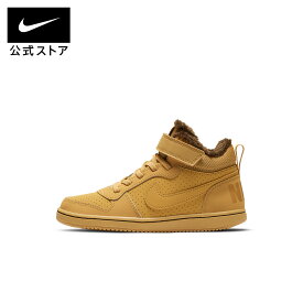 【40%OFFクーポン対象 11.12 10:00〜11.18 23:59】ナイキ コート ボロー MID ウィンター リトルキッズシューズ NIKE シューズ キッズ Kids ブラウン 本革 合成皮革 起毛 ラバー 耐久 防寒 快適 暖か あったか 着脱簡単 バスケ 公式 ギフト HO24 親子コーデ