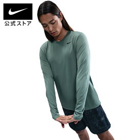 【2BUY30%OFFクーポン対象 2.10 20:00〜2.18 23:59】ナイキ Dri-FIT レジェンド メンズ ロングスリーブ フィットネストップ NIKE mens ロンT トレーニングウェア クルーネック 速乾性 快適 ジャージー素材 グリーン 緑 S-3XL HO25
