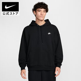 【2BUY30%OFFクーポン対象 2.10 20:00〜2.18 23:59】ナイキ クラブ フリース メンズ オーバーサイズド フレンチ テリー プルオーバー パーカー NIKE ウェア トップス 長袖 アパレル 通気 ジム スポーツ ロゴ ポケット 親子コーデ SP25 プルオーバーフーディ 起毛