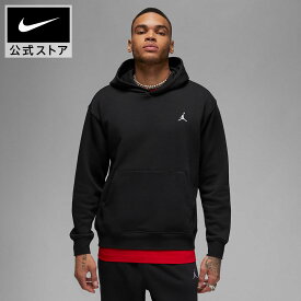 【3000円OFFクーポン対象 3.4 20:00〜3.5 23:59】ジョーダン ESS フリース プルオーバー L/S フーディ NIKE メンズ パーカー Jordan JumoMan ワンポイント 刺繍ロゴ シンプル 紐なし カンガルーポケット 起毛 ブラック S-3XL SP26