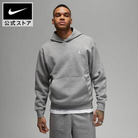 【40%OFFクーポン対象 6.20 20:00〜6.26 1:59】ジョーダン ESS フリース プルオーバー L/S フーディ NIKE メンズ パーカー Jordan JumoMan ワンポイント 刺繍ロゴ シンプル 紐なし カンガルーポケット 起毛 グレー S-3XL SP26