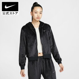 【3000円OFFクーポン対象 4.11 12:00〜4.17 9:59】ナイキ ウィメンズ NSW チル VLR フルジップ L/S フーディ NIKE レディース トップス フード パーカー ドロップショルダーゆったりめ ベロア生地 伸縮素材 黒 ブラック XS-2XL SP26