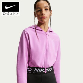 ナイキ YTH ガールズ NP DF フルジップ フリース L/S フーディ NIKE キッズ 子ども ジュニア ユニセックス ジップパーカー 短丈 丈短め Dri-FIT ポケット付き ピンク 130cm-170cm SP26