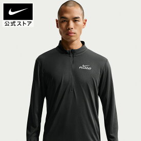 【30%OFFクーポン対象 2.19 20:00〜2.23 1:59】ナイキ DF ペーサーフラッシュ ハーフジップ L/S トップ NIKE メンズ ランニングウェア 運動着 リフレクティブ素材 サムホール Dri-FIT 速乾性 通気性 チャコールグレー S-2XL SP26