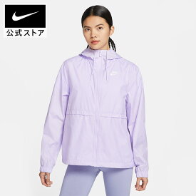 【40%OFFクーポン対象 7.10 0:00〜7.11 1:59】ナイキ スポーツウェア エッセンシャル レペル ウィメンズ ウーブン ジャケット NIKE レディース ウェア アウター パープル 薄紫 撥水 伸縮 ドロップショルダー 軽量 公式 ギフト SU25
