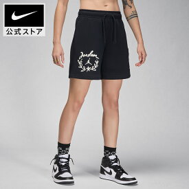【30%OFFクーポン対象 2.3 20:00〜2.10 1:59】ジョーダン ブルックリン フリース ウィメンズ グラフィック ショートパンツ NIKE レディース Jordan ボトムス 半ズボン ハーフパンツ 黒 ブラック 軽量 伸縮 Jumpman 公式 ライフスタイル ギフト SU25