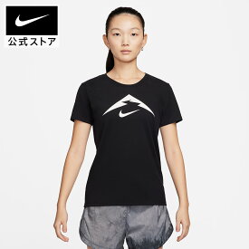 【40%OFFクーポン対象 11.12 10:00〜11.18 23:59】ナイキ トレイル ウィメンズ Dri-FIT Tシャツ NIKE レディース トップス 半袖 黒 ブラック ジョギング ランニング トレーニング 運動 部活 スポーツ 軽量 速乾 公式 ギフト SU25