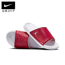 【40%OFFクーポン対象 6.12 0:00〜6.17 23:59】ジョーダン プレイ スライド NIKE メンズ スポーティー サンダル Jordan JumpMan シンプル ワンポイントロゴ 合成皮革 ホワイト 日の丸カラー 25cm-32cm DC9835-611 SU26