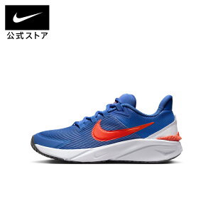 �i�C�L �X�^�[ �����i�[ 4 �W���j�A ���[�h �����j���O�V���[�Y NIKE �L�b�Y �q�ǂ� �����j���O �V���[�Y �^���C ���� �ʊw ���� ���E�ȒP ���b�V�� �� �u���[ 22.5cm-25cm DX7615-402 SU26