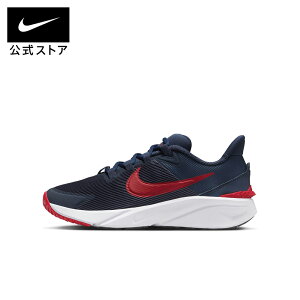 �i�C�L �X�^�[ �����i�[ 4 �W���j�A ���[�h �����j���O�V���[�Y NIKE �L�b�Y �q�ǂ� �����j���O �V���[�Y �^���C ���� �ʊw ���� ���E�ȒP �ϋv�� �l�C�r�[ ���F 22.5cm-25cm DX7615-406 SU26