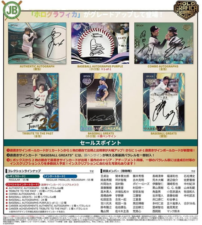 楽天市場】EPOCH 2023 日本プロ野球OBクラブ オフィシャルカード 