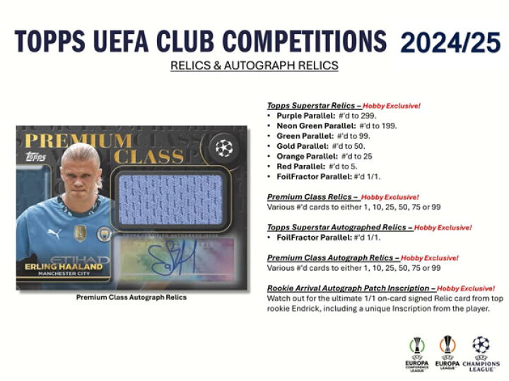 楽天市場】SOCCER 2024-25 TOPPS UEFA CLUB COMPETITION HOBBY BOX 