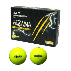 本間ゴルフ（HONMA） D1 スピードモンスター ボール BT2302 イエロー 1ダース 2023