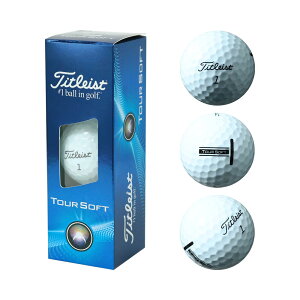 タイトリスト(Titleist) TOUR SOFT ボール ホワイト 1スリーブ(3個入) 2024