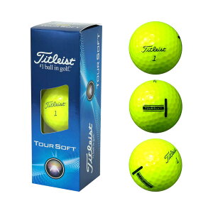 タイトリスト(Titleist) TOUR SOFT ボール イエロー 1スリーブ(3個入) 2024