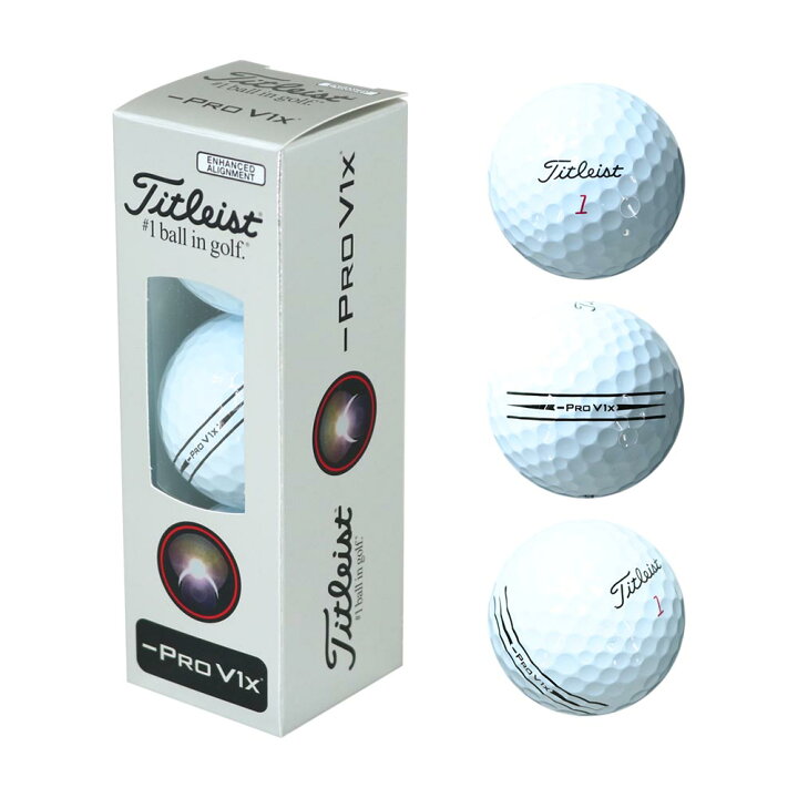 楽天市場】タイトリスト Titleist Pro V1x LEFT DASH AIM ボール 