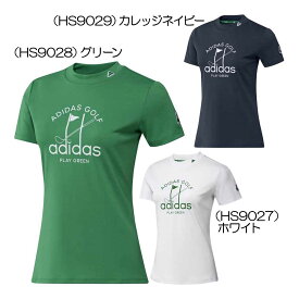 アディダス（Adidas） PLAY GREEN グラフィック半袖モックネックシャツ NMJ59 レディースゴルフウェア 2023春夏『最終処分価格』