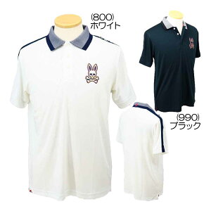 サイコバニー(PsychoBunny) 3Dカラーロゴ ショルダーライン 半袖ポロシャツ GF572 メンズゴルフウェア 春夏 2025