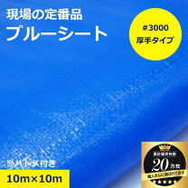 楽天市場】ブルーシート 10m×10m ＃3000の通販