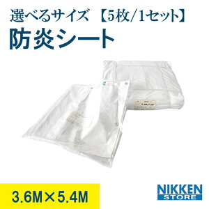 【5枚セット】 防炎シート 3.6m × 5.4m 3600 5400 2間 3間 白シート 白防炎 目隠しシート 450ピッチ ハトメあり 36 54 建築 建設 工事現場用 雨養生 足場用 養生 シート 溶接 現場用 工事用 建築資材 作